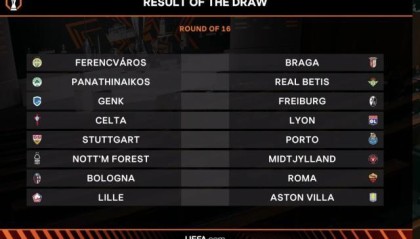 九游体育-欧联&amp;欧协16强抽签：维拉对阵里尔，罗马打响内战